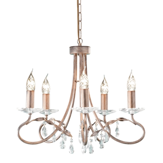 kinkiecik.pl Żyrandol Christina – 5 źródeł światła CRT5-SILVER-GOLD Elstead Lighting