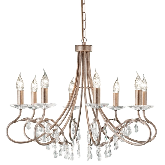 kinkiecik.pl Żyrandol Christina – 8 źródeł światła CRT8-SILVER-GOLD Elstead Lighting