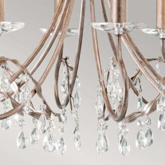 Żyrandol Christina – 8 źródeł światła CRT8-SILVER-GOLD Elstead Lighting