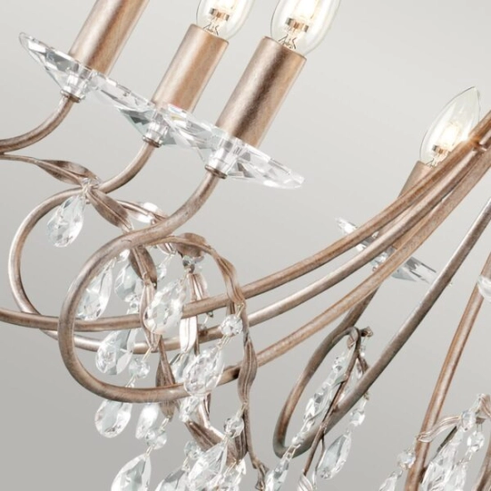 Żyrandol Christina – 8 źródeł światła CRT8-SILVER-GOLD Elstead Lighting