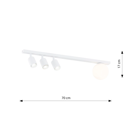 Lampa sufitowa BASTER 4 WHITE 1315/4 EMIBIG Lighting