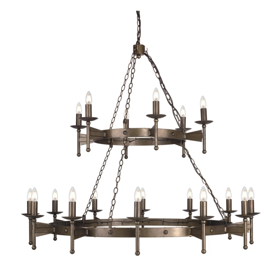 Żyrandol Cromwell – 18 źródeł światła CW18-OLD-BRZ Elstead Lighting