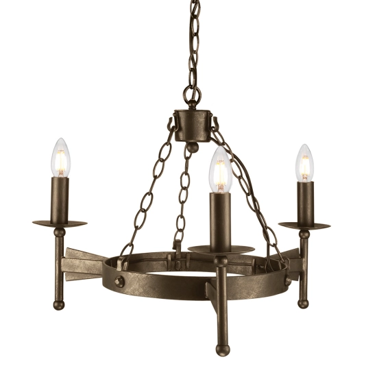 Żyrandol Cromwell – 3 źródła światła CW3-OLD-BRZ Elstead Lighting