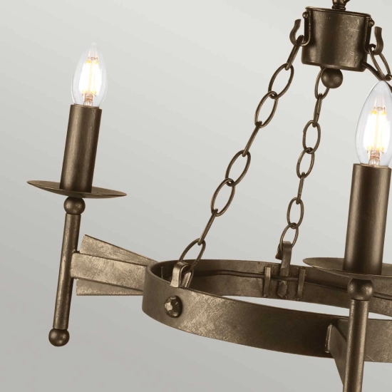 Żyrandol Cromwell – 3 źródła światła CW3-OLD-BRZ Elstead Lighting