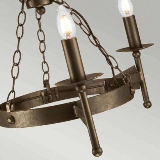 Żyrandol Cromwell – 3 źródła światła CW3-OLD-BRZ Elstead Lighting