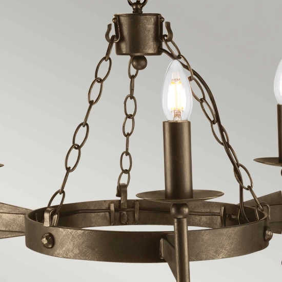 Żyrandol Cromwell – 3 źródła światła CW3-OLD-BRZ Elstead Lighting