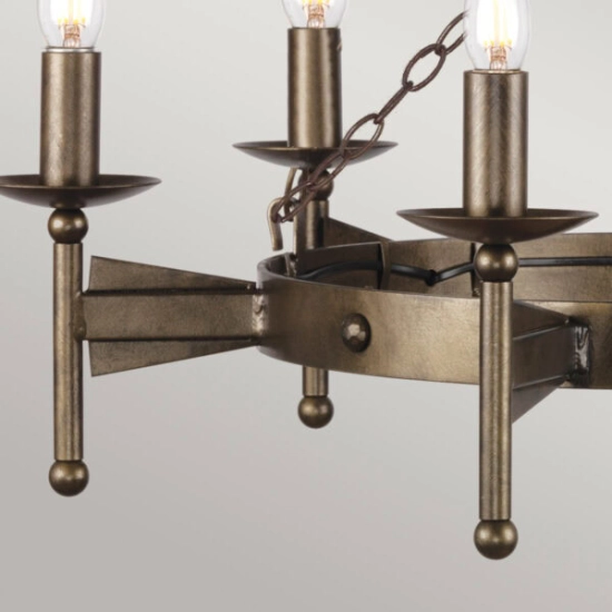 Żyrandol Cromwell – 6 źródeł światła CW6-OLD-BRZ Elstead Lighting