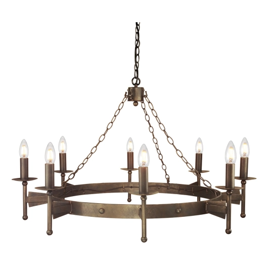 Żyrandol Cromwell – 8 źródeł światła CW8-OLD-BRZ Elstead Lighting