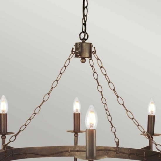 Żyrandol Cromwell – 8 źródeł światła CW8-OLD-BRZ Elstead Lighting