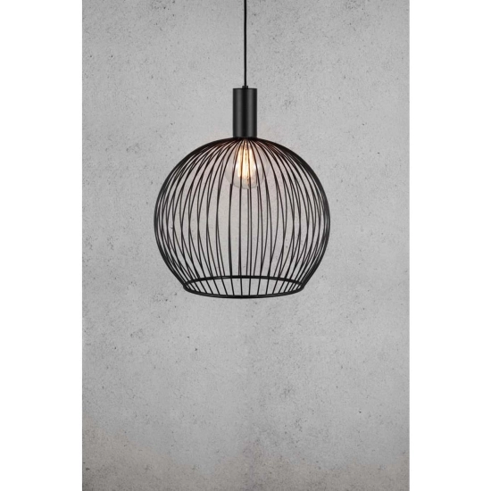 Czarna ażurowa lampa wisząca Aver 50 84263003 Nordlux