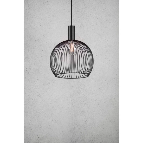 Czarna ażurowa lampa wisząca Aver 40 84253003 Nordlux