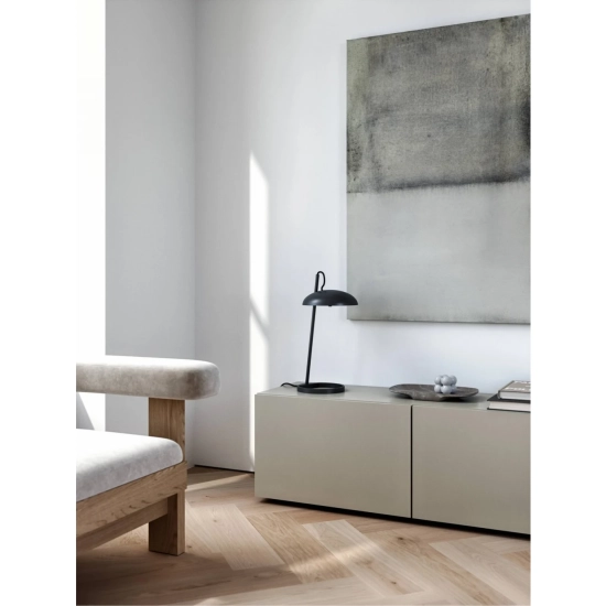 kinkiecik.pl Czarna lampa biurkowa Versale - DFTP, metalowa 2220075003 Nordlux