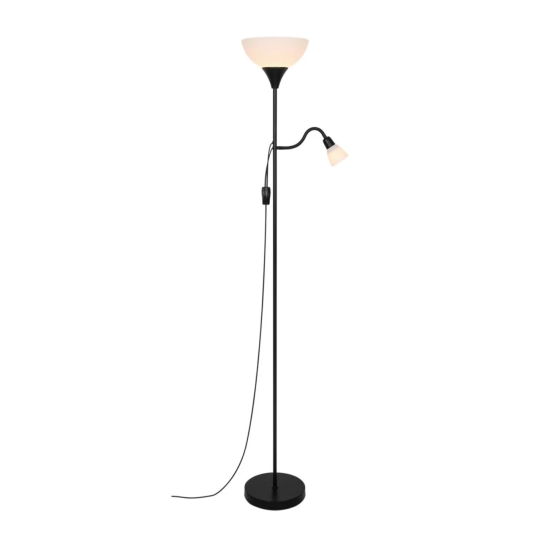 Czarna lampa podłogowa Lauria 2512554003 Nordlux
