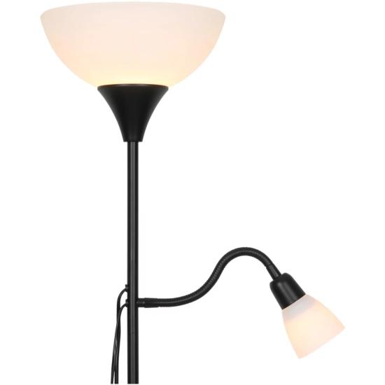 Czarna lampa podłogowa Lauria 2512554003 Nordlux