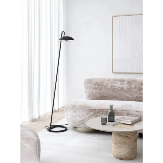kinkiecik.pl Czarna lampa podłogowa Versale - DFTP, metalowa 2220064003 Nordlux