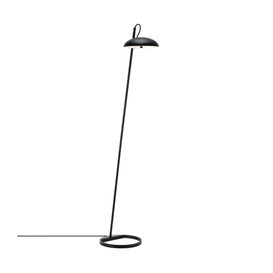 Czarna lampa podłogowa Versale - DFTP, metalowa 2220064003 Nordlux
