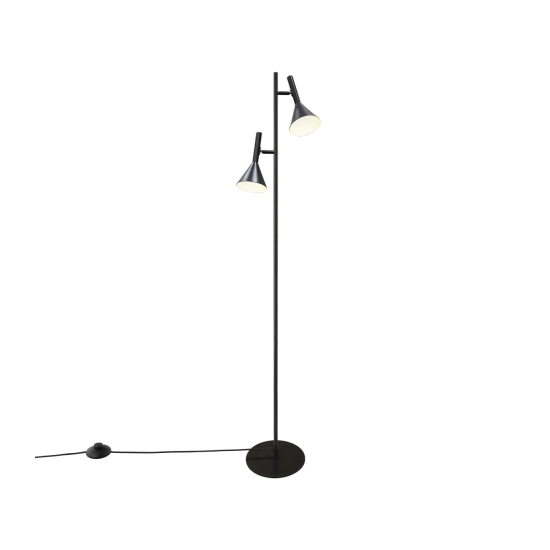 Lampa podłogowa z regulowanymi reflektorami - Kelvis czarna 2612784003 Nordlux