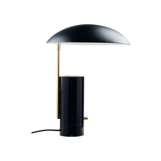 kinkiecik.pl Czarna lampa stołowa Mademoiselle DFTP Nordlux - marmurowa podstawa 2220405003