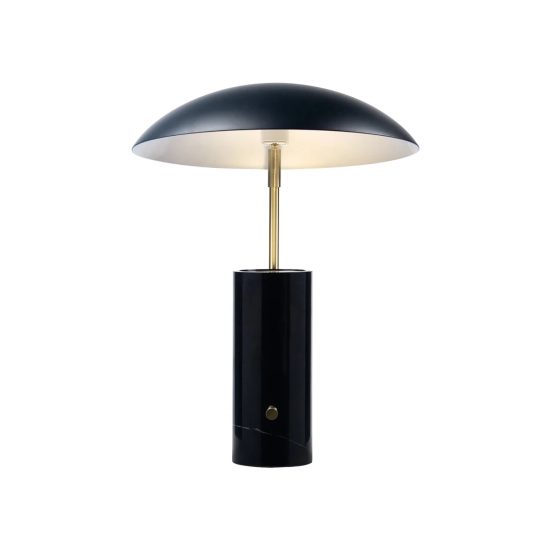 kinkiecik.pl Czarna lampa stołowa Mademoiselle DFTP Nordlux - marmurowa podstawa 2220405003