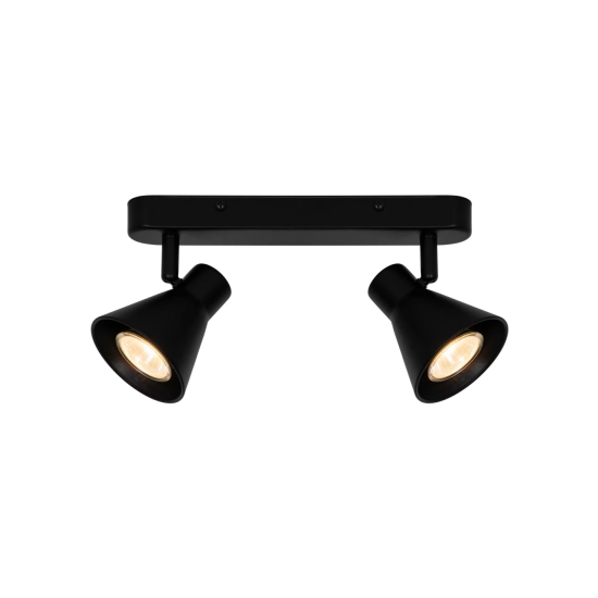 Czarna lampa sufitowa Eik - Nordlux - dwa klosze 45770103 - zdjęcie produktu