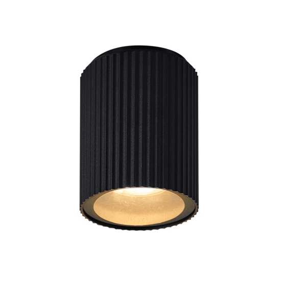 Czarna lampa sufitowa Kyklop Ripple IP54 2518316003 Nordlux