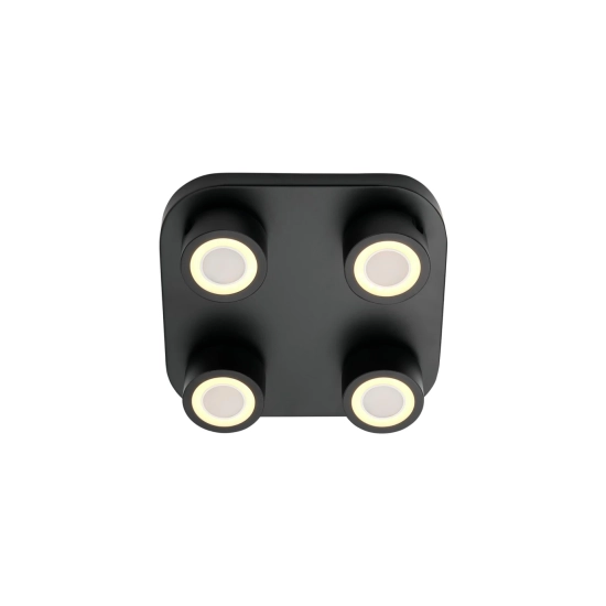 Czarna lampa sufitowa LED Clyde 4 Nordlux Moodmaker™ 2412256003