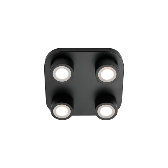Czarna lampa sufitowa LED Clyde 4 Nordlux Moodmaker™ 2412256003
