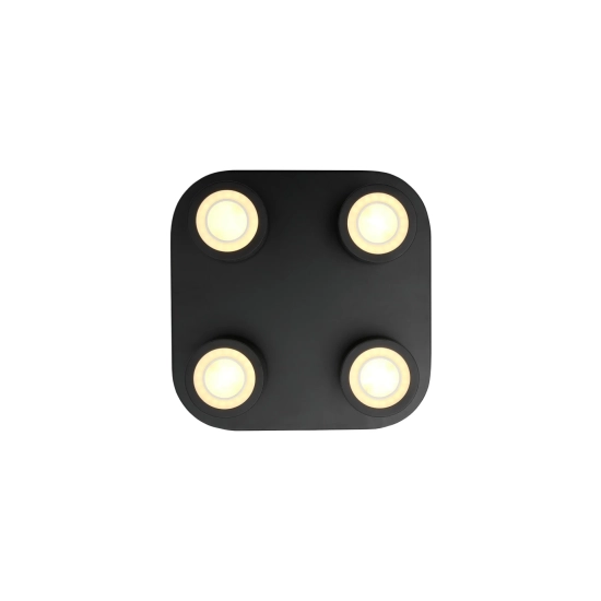 Czarna lampa sufitowa LED Clyde 4 Nordlux Moodmaker™ 2412256003