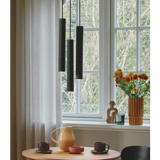Czarna lampa wisząca Vico 3xGU10 Nordlux 2412123003