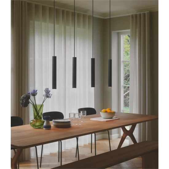 Czarna lampa wisząca Vico 4xGU10 Nordlux 2412143003