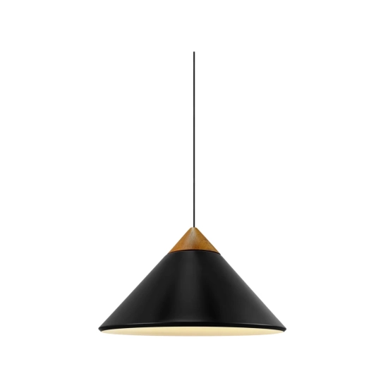 Czarna lampa wisząca Kinto Design For The People - drewniana dekoracja 2520083003 Nordlux