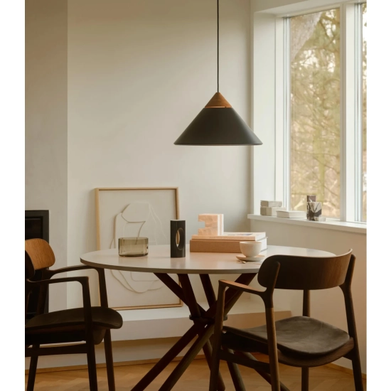 Czarna lampa wisząca Kinto Design For The People - drewniana dekoracja 2520083003 Nordlux
