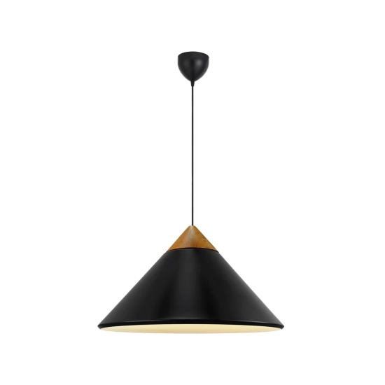Czarna lampa wisząca Kinto Design For The People - drewniana dekoracja 2520083003 Nordlux