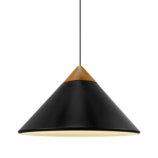Czarna lampa wisząca Kinto Design For The People - drewniana dekoracja 2520083003 Nordlux