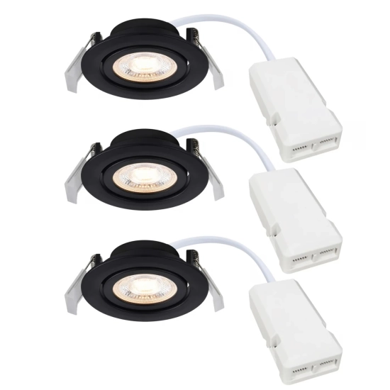 Zestaw 3x Czarna oprawa downlight Monolo 3x4,8W LED Moodmaker™ 2510310103 Nordlux