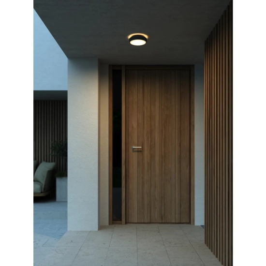 Czarny kinkiet zewnętrzny Oliver Round - Nordlux 2218261003