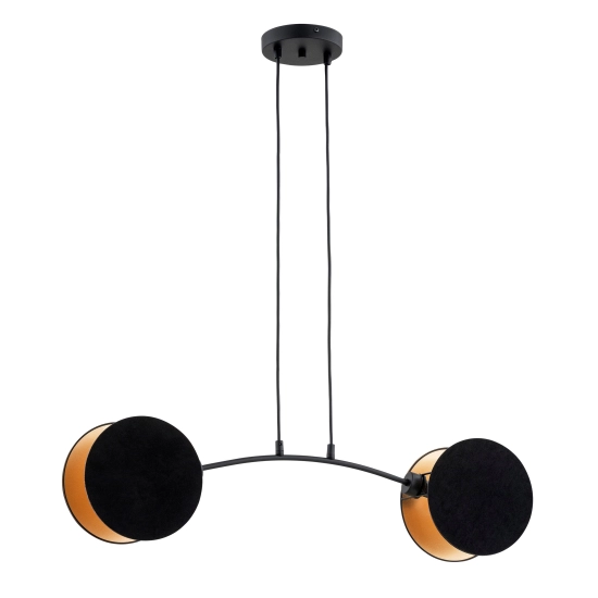 Lampa wisząca MOTIF 2 BLACK/GOLD 1325/2 EMIBIG Lighting - zdjęcie produktu