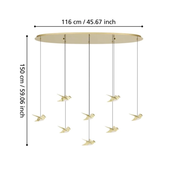 PARATEBUENO 2 Lampa wisząca 390397 EGLO