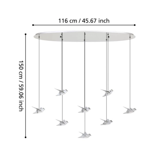 PARATEBUENO 1 Lampa wisząca 390401 EGLO