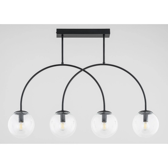 Lampa wisząca Dilar 4xE14 czarny 63293 ALFA