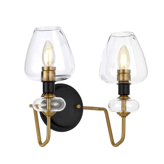kinkiecik.pl Kinkiet Armand – 2 źródła światła – Stary mosiądz DL-ARMAND2-AB Elstead Lighting