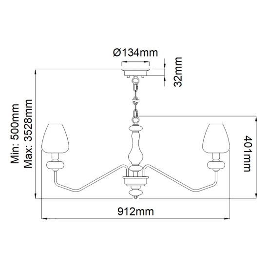 Żyrandol Armand – 8 źródeł światła – Stary mosiądz DL-ARMAND8-AB Elstead Lighting