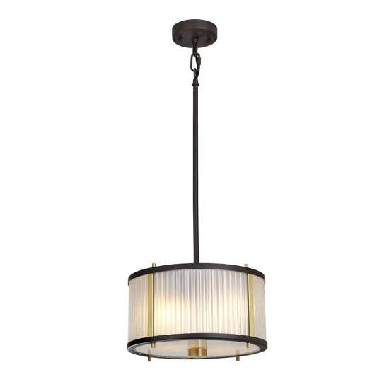 kinkiecik.pl Lampa wisząca Corona – 2 źródła światła – Stary brąz/ Stary mosiądz DL-CORONA-2P-BAB Elstead Lightnig