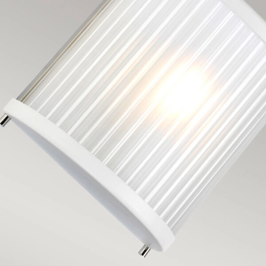 Kinkiet Corona – 1 źródło światła – Satynowa biel/ Polerowany nikiel DL-CORONA1-WPN Elstead Lighting