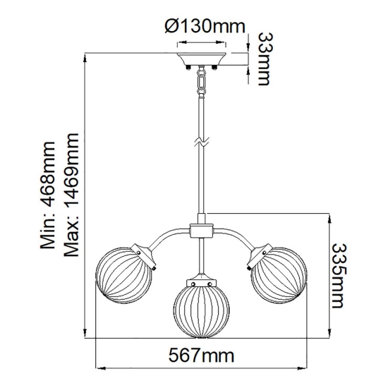 Lampa wisząca Cosmos – 5 źródeł światła DL-COSMOS5 Elstead Lighting