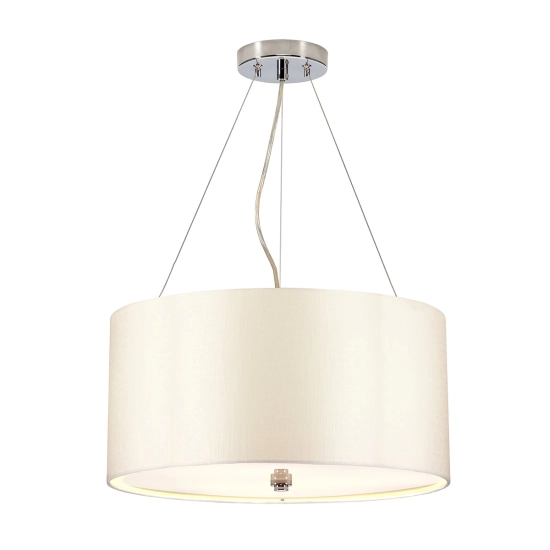 Lampa wisząca 46 cm Pearce – 3 źródła światła – Polerowany chrom DL-PEARCE18-3LT-IV-PC Elstead Lighting