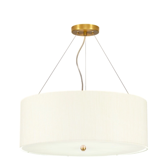 Lampa wisząca 56 cm Pearce – 5 źródeł światła – Postarzany mosiądz DL-PEARCE22-5LT-IV-AB Elstead Lighting