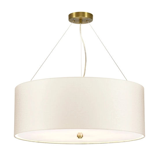 Lampa wisząca 66 cm Pearce – 5 źródeł światła – Postarzany mosiądz DL-PEARCE26-5LT-IV-AB Elstead Lighting