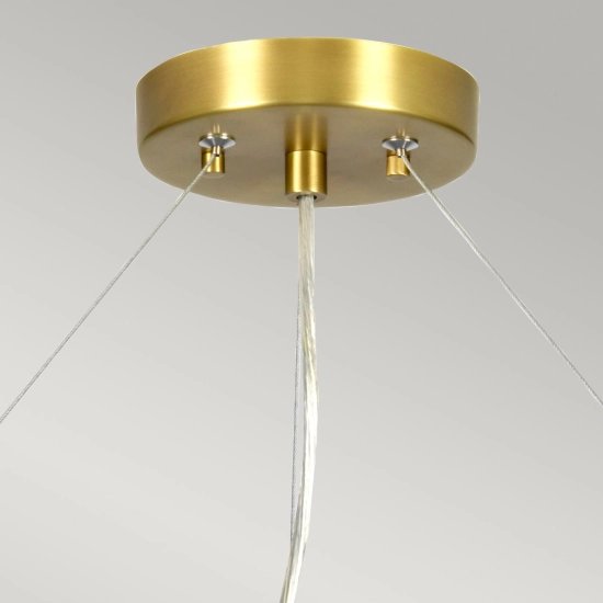 Lampa wisząca 66 cm Pearce – 5 źródeł światła – Postarzany mosiądz DL-PEARCE26-5LT-IV-AB Elstead Lighting