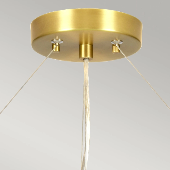 Lampa wisząca 86 cm Pearce – 7 źródeł światła – Postarzany mosiądz DL-PEARCE34-7LT-IV-AB Elstead Lighting
